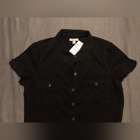 NWT Style & Co Black Denim Dress - Picture 5 of 8